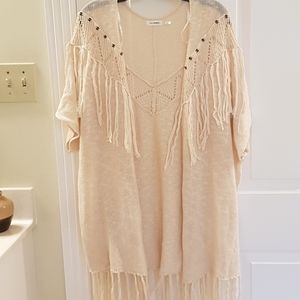 Knit poncho sweater